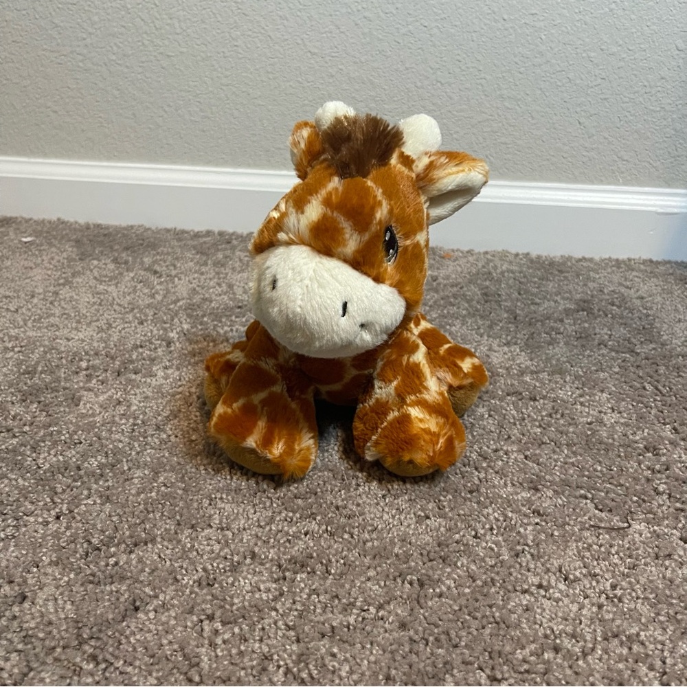 Plush Giraffe Toy - Brown and Cream